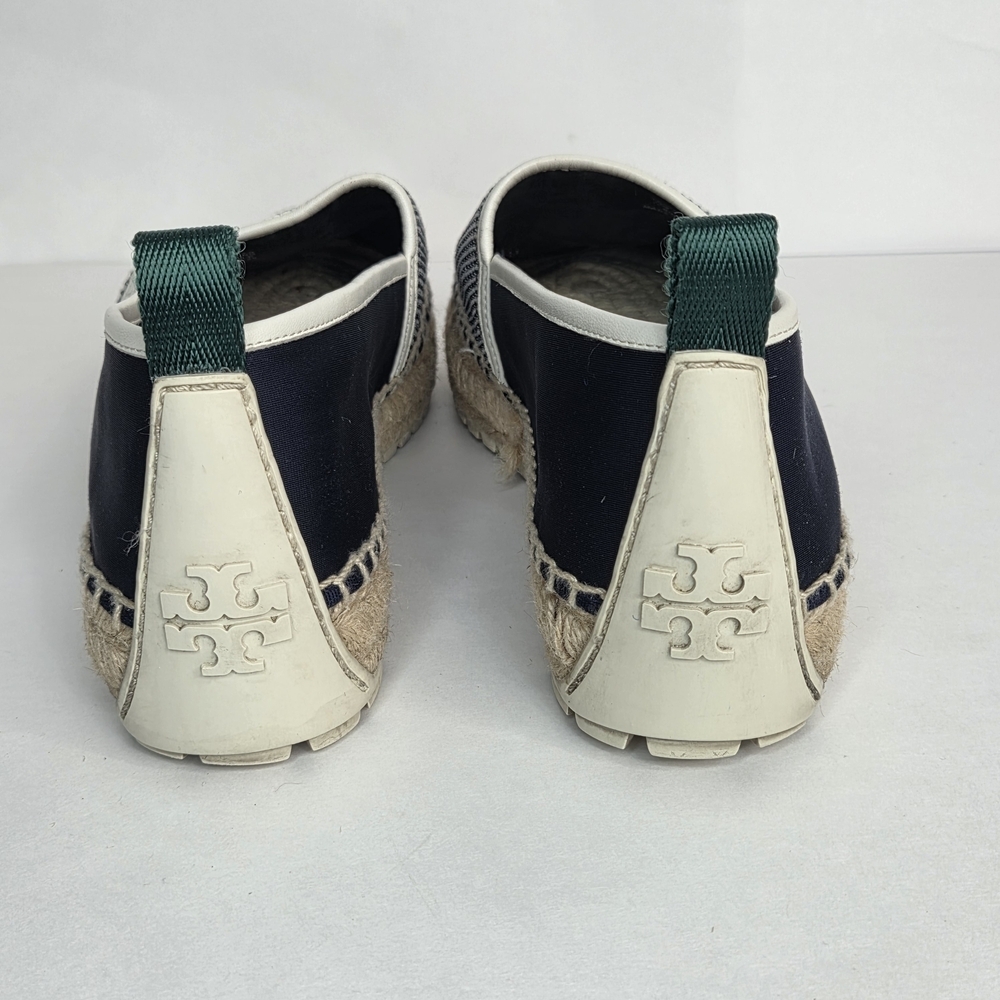 Tory Burch Miranda Navy Lug Sole Platform Espadrille Shoes Women's Size 10 - Picture 4 of 10